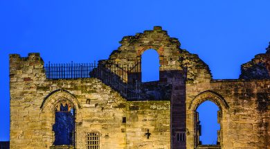 Tutbury,Castle,,Shropshire,,Uk.,1st,February,2015.,Tutbury,Castle,Illuminated